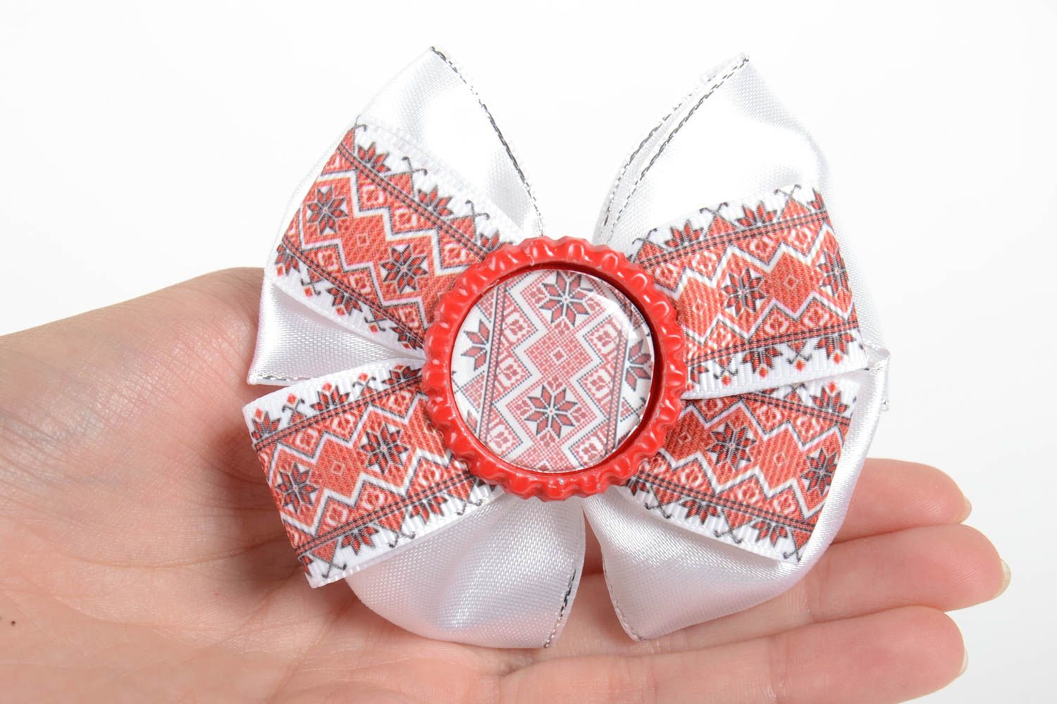 Beautiful handmade bow hair clip designer barrette hair bow accessories for her photo 5