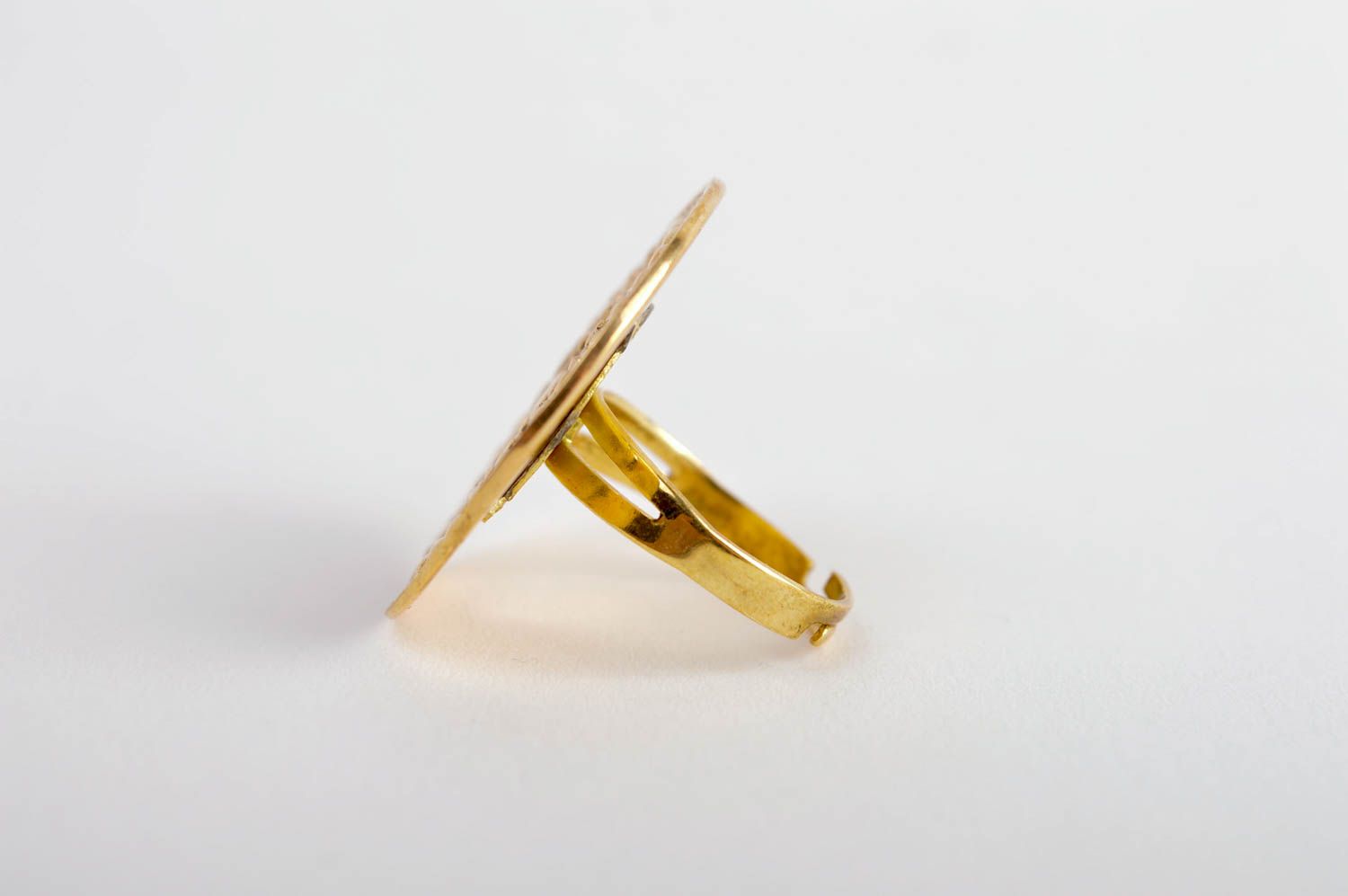 Украшение из латуни кольцо ручной работы украшение из металла женское кольцо фото 3