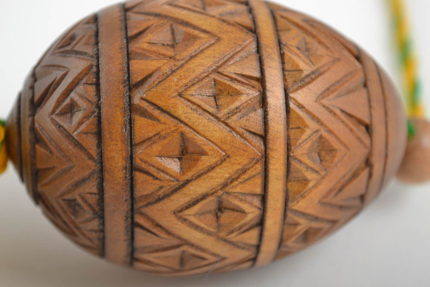 Handmade wooden eggs wood decor 3 decorative eggs wooden wall decor Easter gifts photo 4