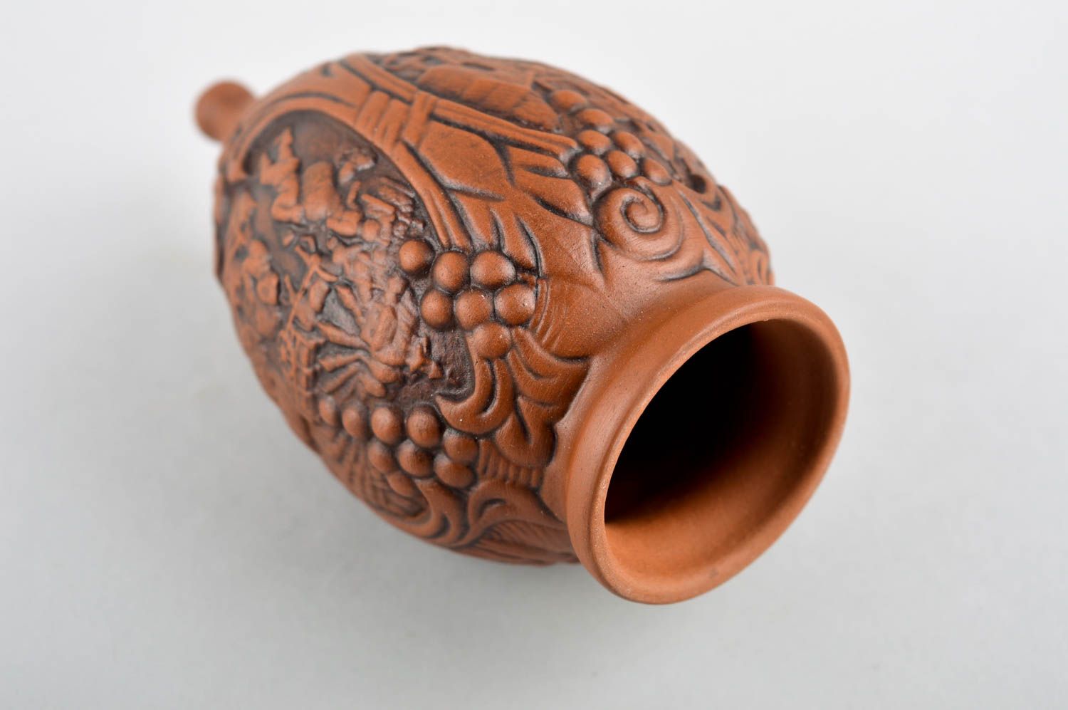 3 oz decorative brown ceramic pitcher shape shelf figurine 0,23 lb photo 2
