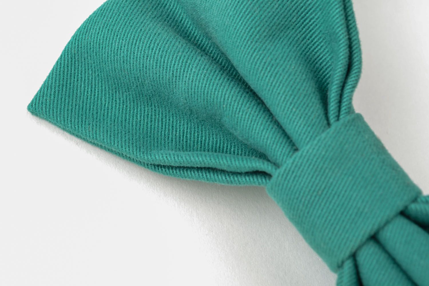 Emerald cotton bow tie photo 4