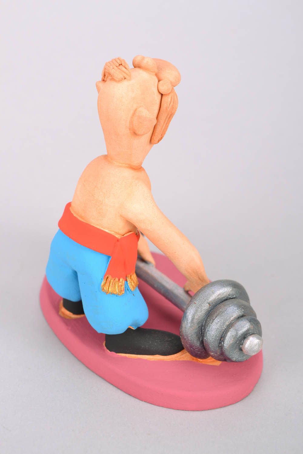 Clay figurine Weightlifter photo 5