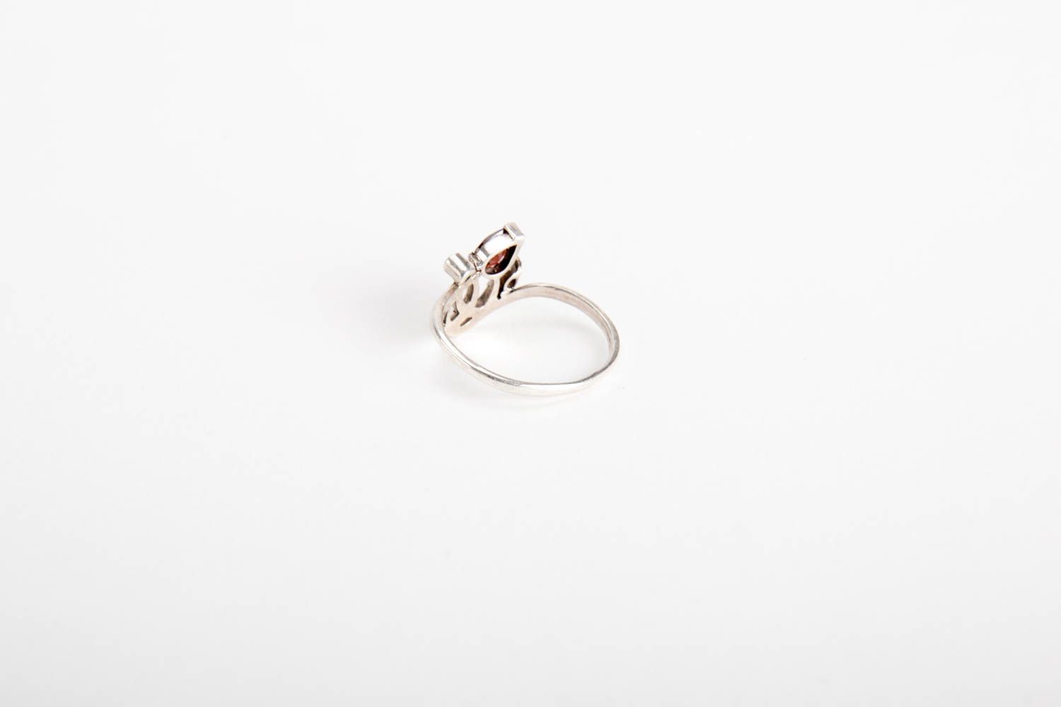 Cute handmade silver ring stylish fine silver ring gemstone ring designs photo 4