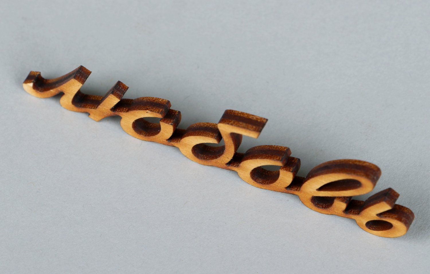 Chipboard pour scrapbooking en bois inscription Amour en russe  photo 2
