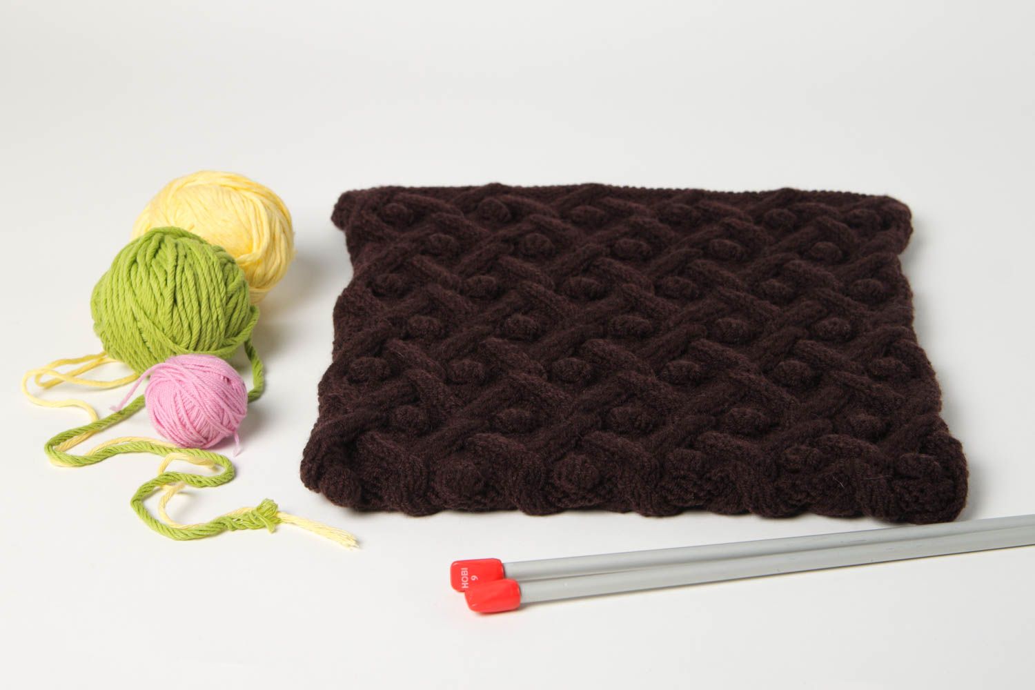 Knitted pillowcase woolen home decor handmade cushion case designer gift for her photo 1