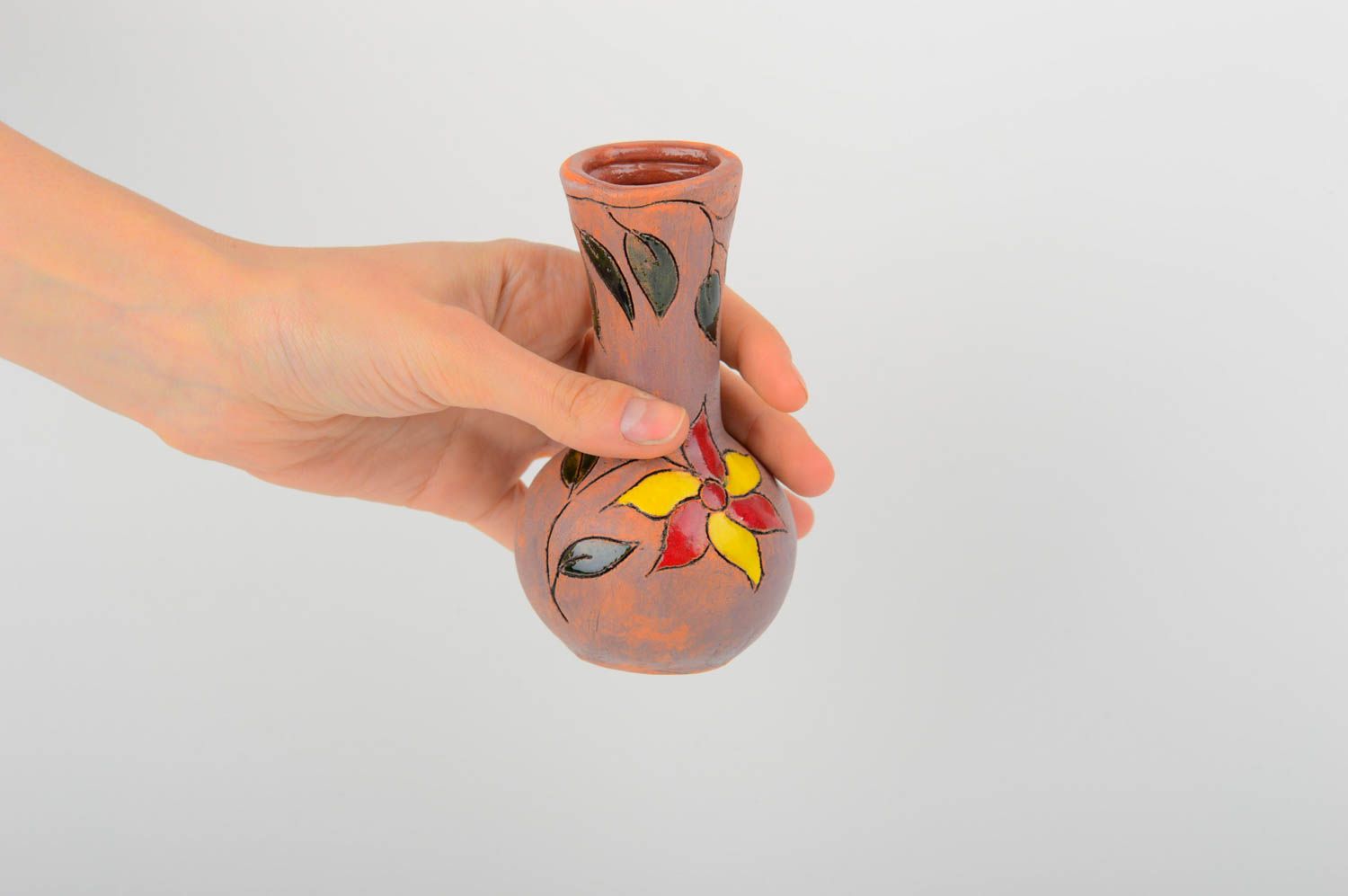 Красивая ваза ручной работы керамическая ваза для цветов декор для дома фото 2
