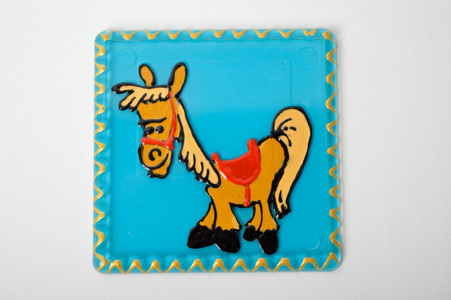 Handmade Plastik Magnet Geschenk Idee Haus Dekoration mit Pferd ausgefallen foto 4