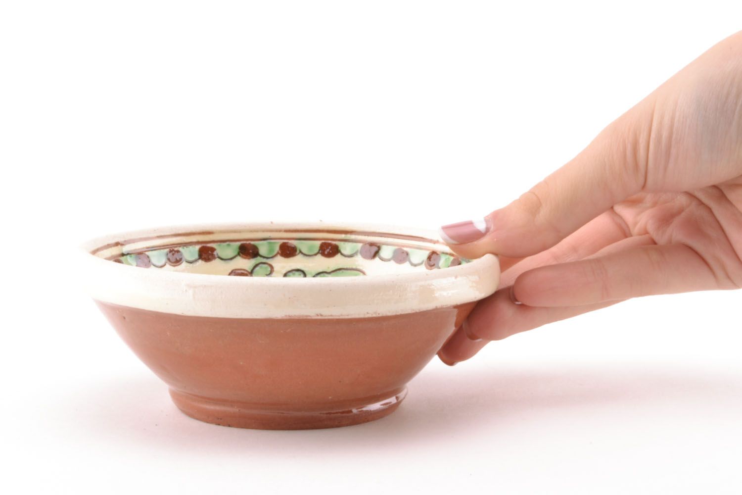 Deep ceramic bowl photo 5