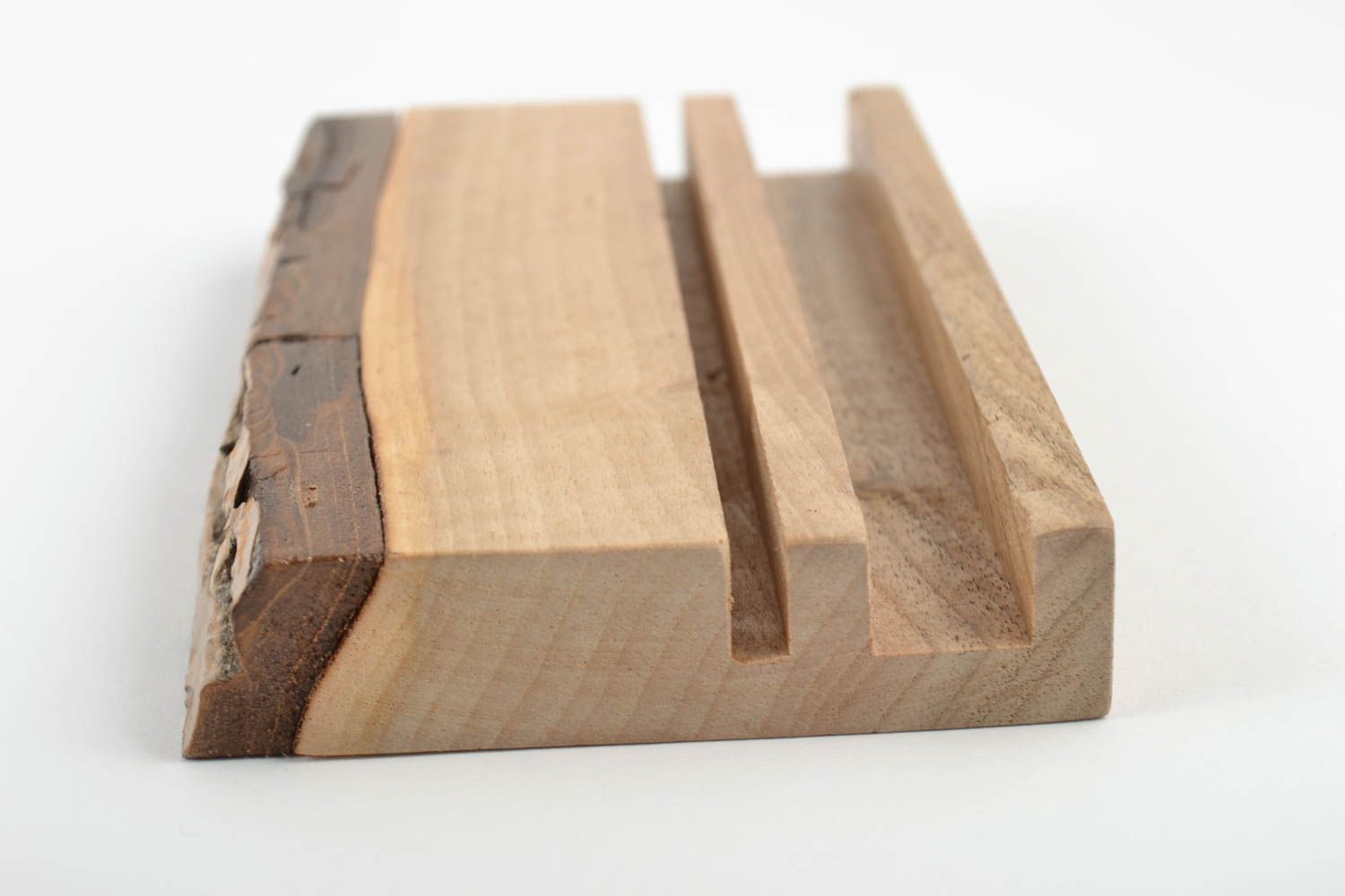 Support pour tablette en bois fait main écologique design de créateur accessoire photo 3
