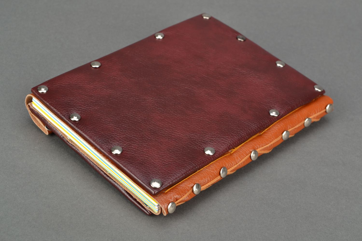 Notebook with soft artificial leather cover photo 4