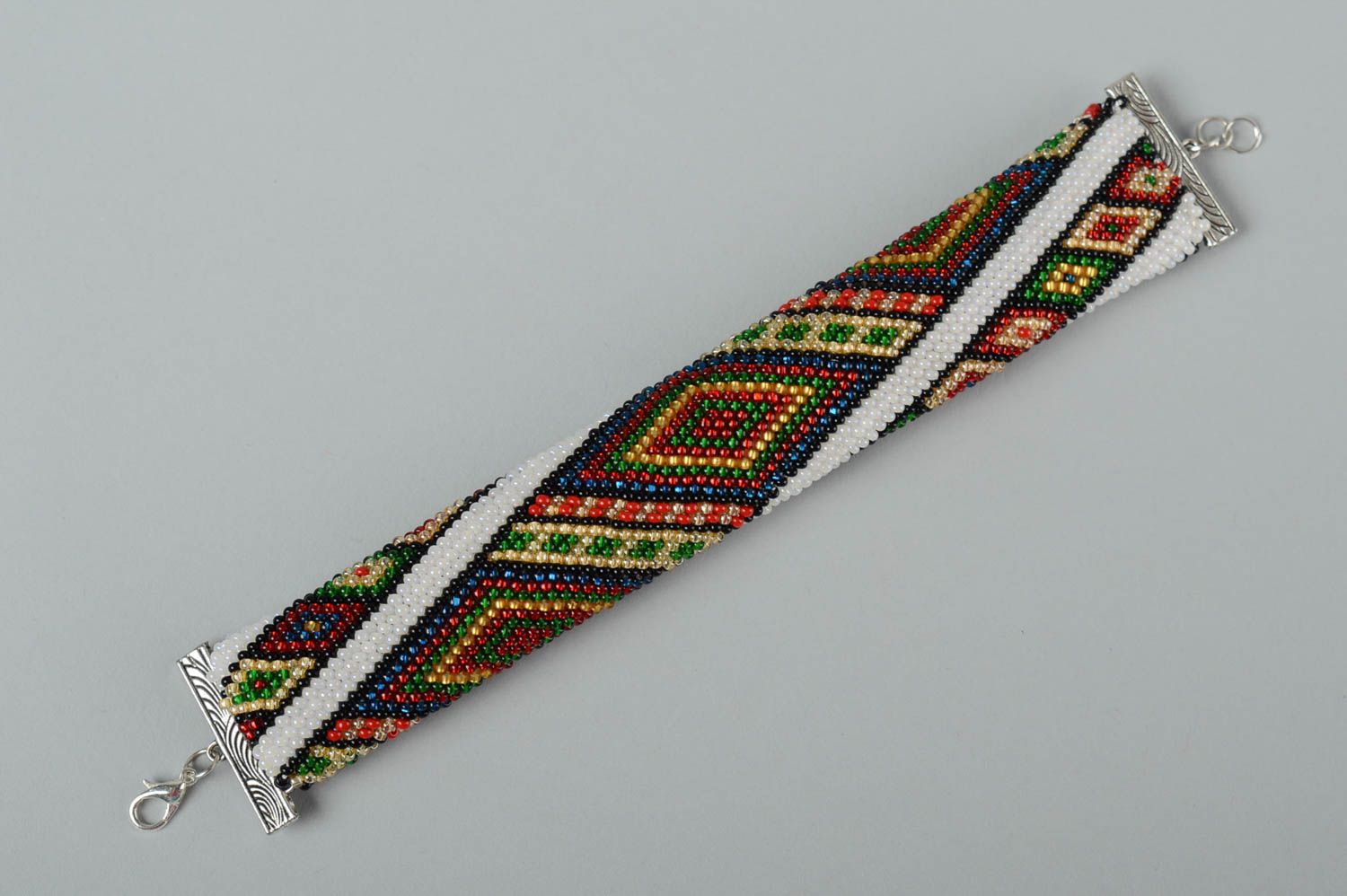 Браслет из бисера ручной работы модный браслет украшение из бисера этно фото 4