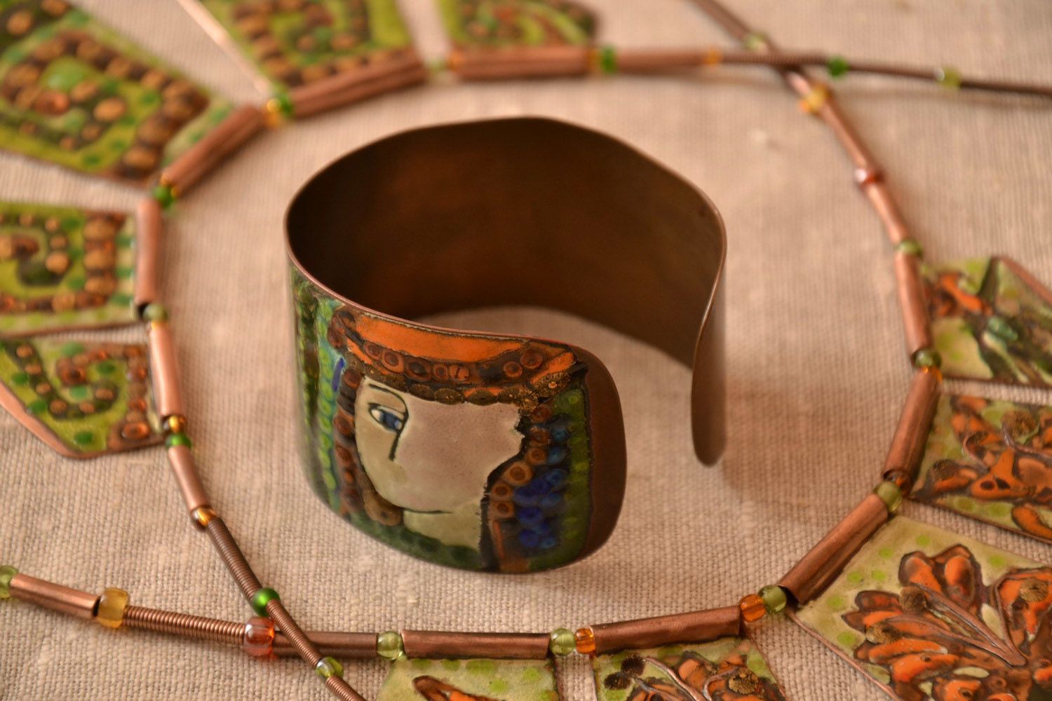 Broad copper bracelet Egypt photo 3