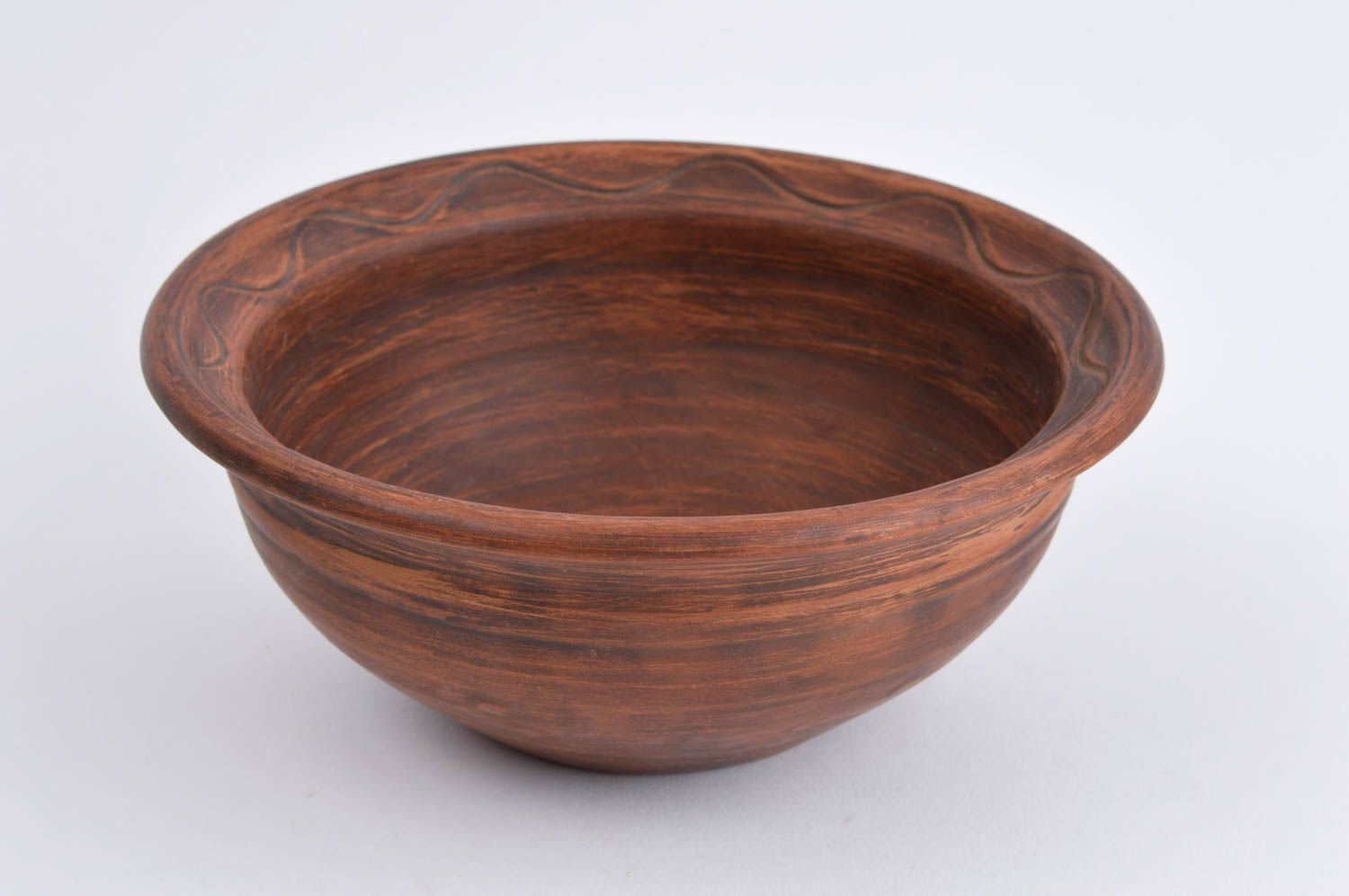 Керамическая тарелка ручной работы глиняная посуда тарелка из глины с узорм фото 2