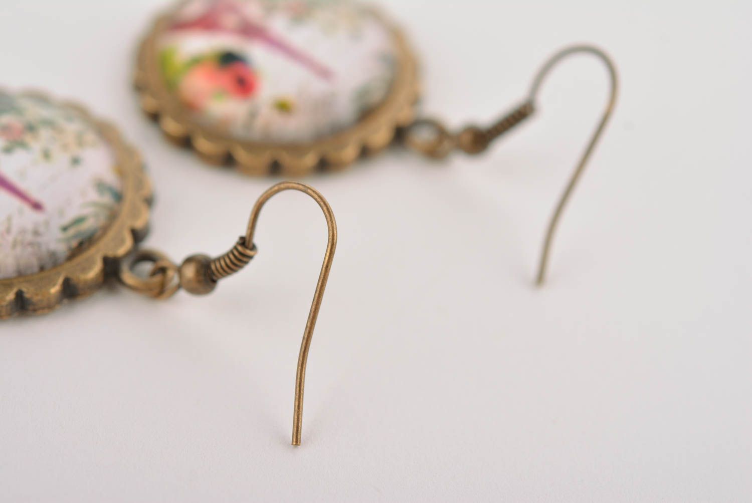 Elite handmade metal earrings unusual homemade glass earrings gifts for her photo 5