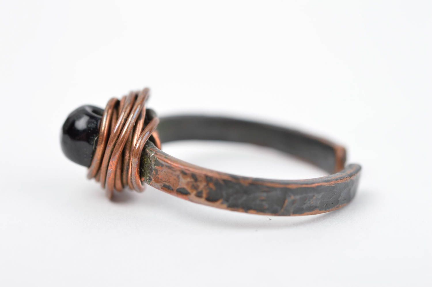 Beautiful handmade metal ring stylish copper ring fashion trends for girls photo 3