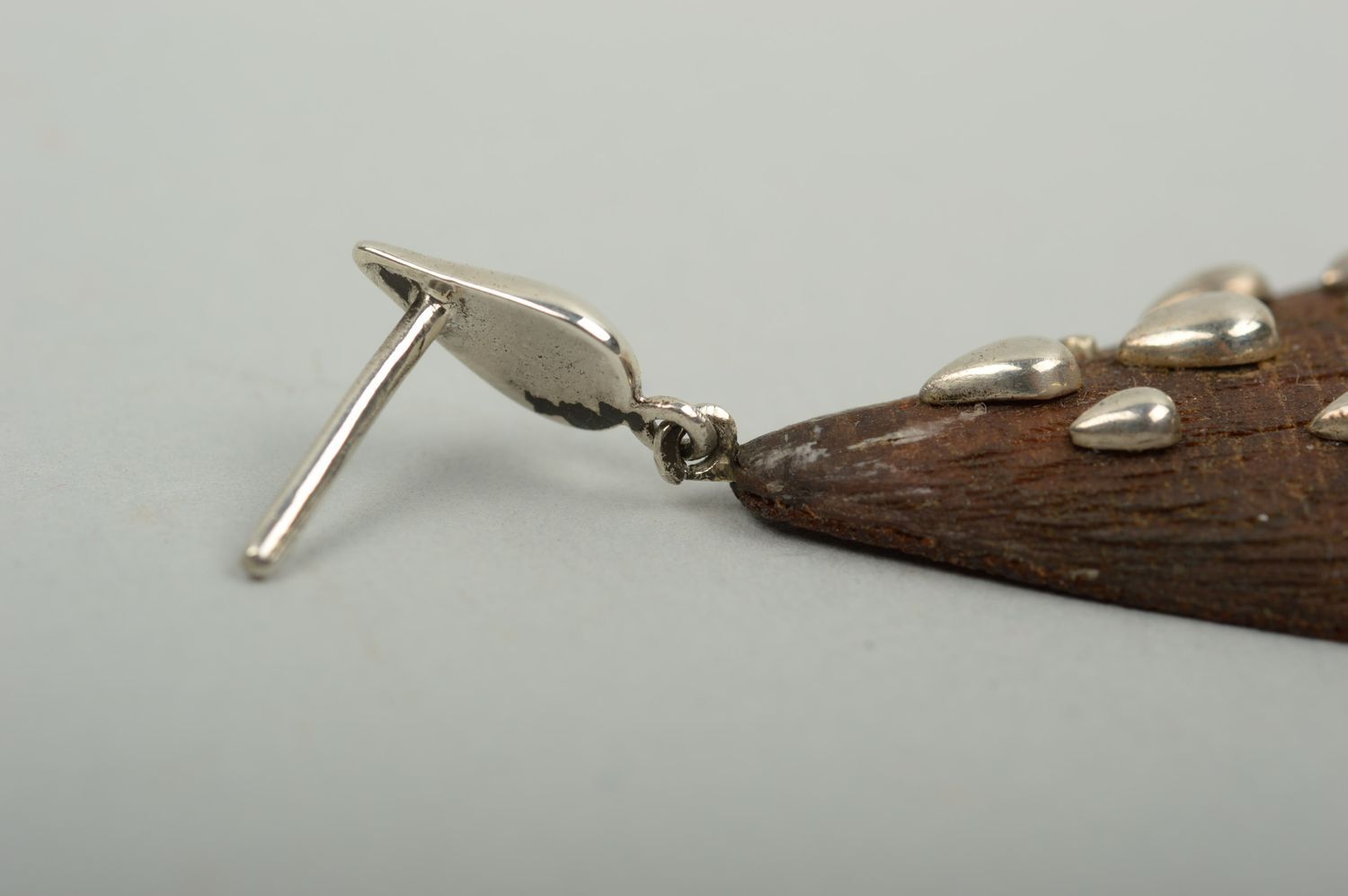 Handmade Modeschmuck Ohrringe Tropfen Schmuck aus Holz Accessoire für Frauen  foto 4