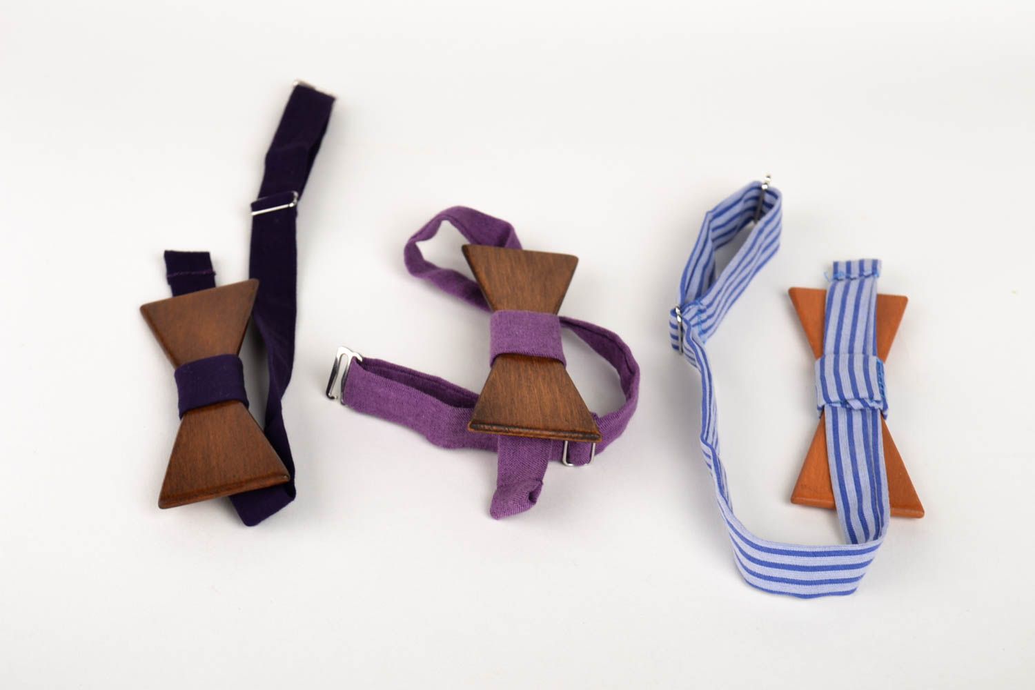 Handmade designer wooden bow ties 3 male cute accessories unusual bow ties photo 3