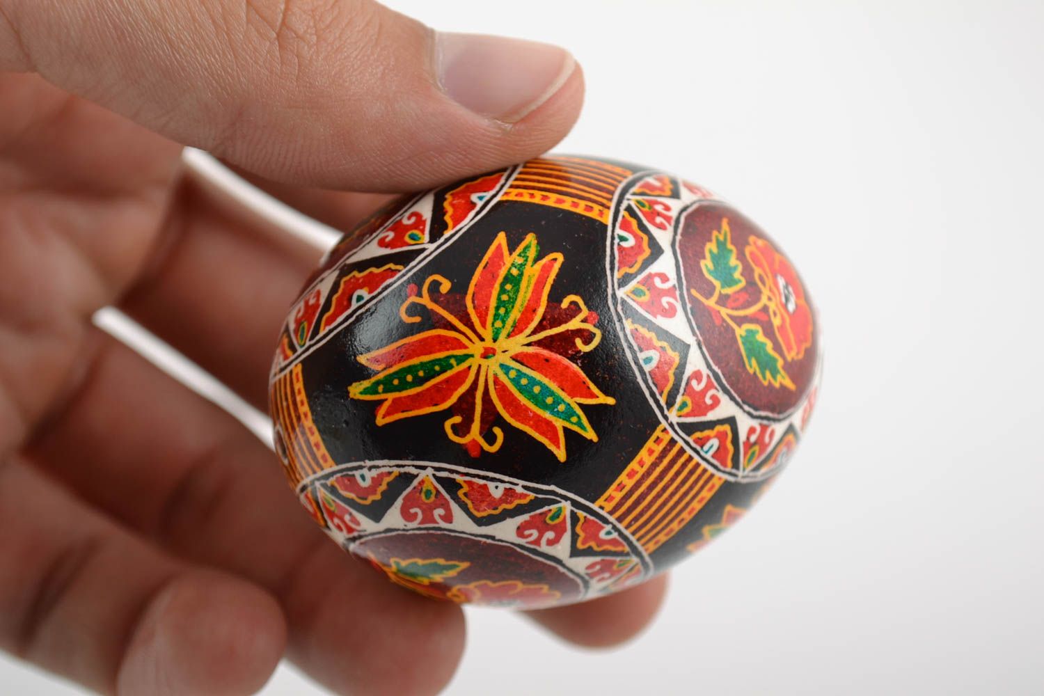 Easter chicken egg painted with acrylics handmade present pysanka photo 2