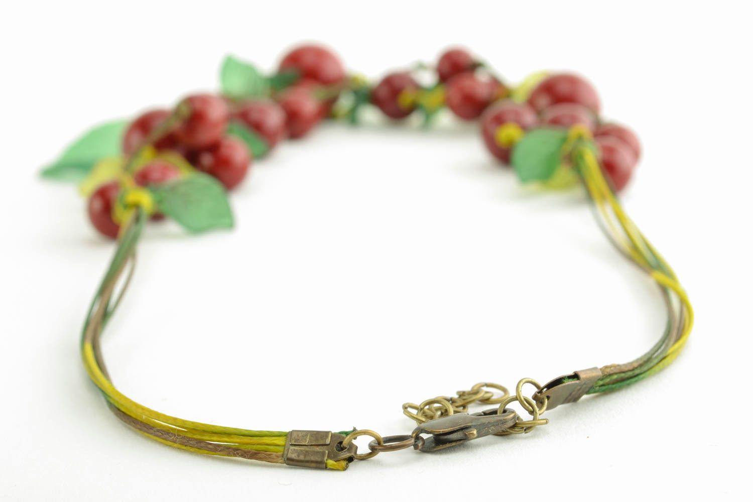 Plastic beaded necklace Berries photo 3