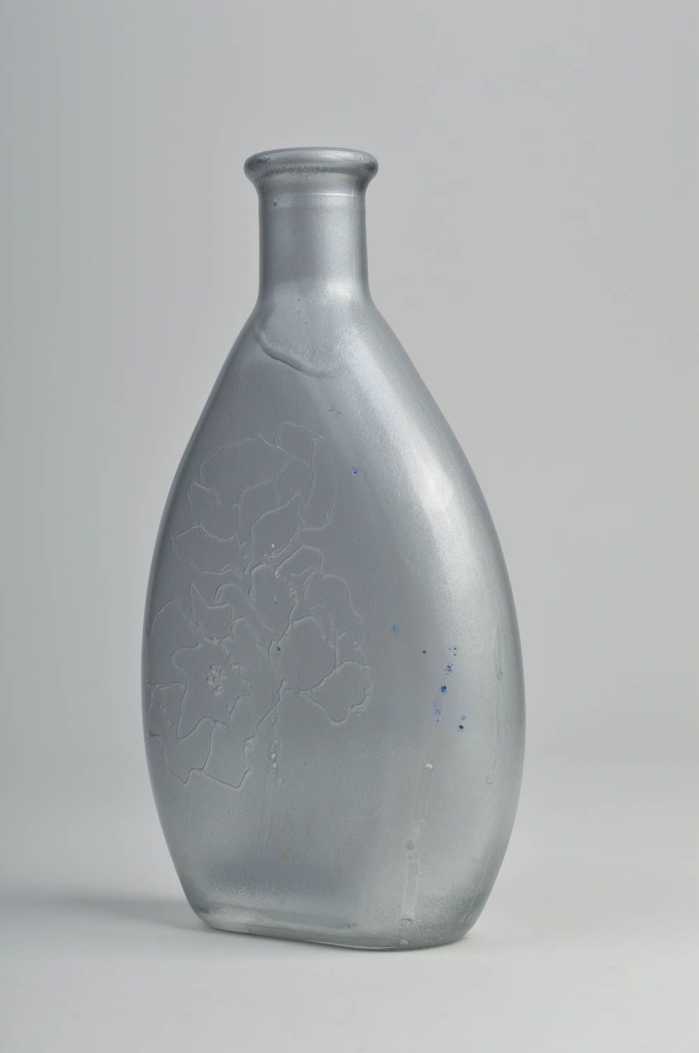 Vase handmade Bemalte Vase Wohnzimmer Dekor Vase aus Glas wunderschön 700 ml foto 3