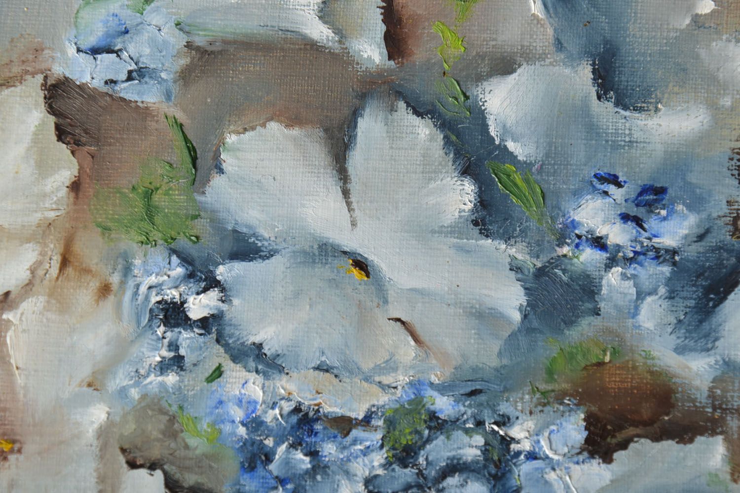 Öl Gemälde mit Blumen Schöner Frühling foto 4