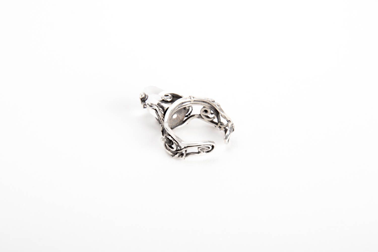 Handmade jewelry silver ring big ring gemstone jewelry rings for women photo 5