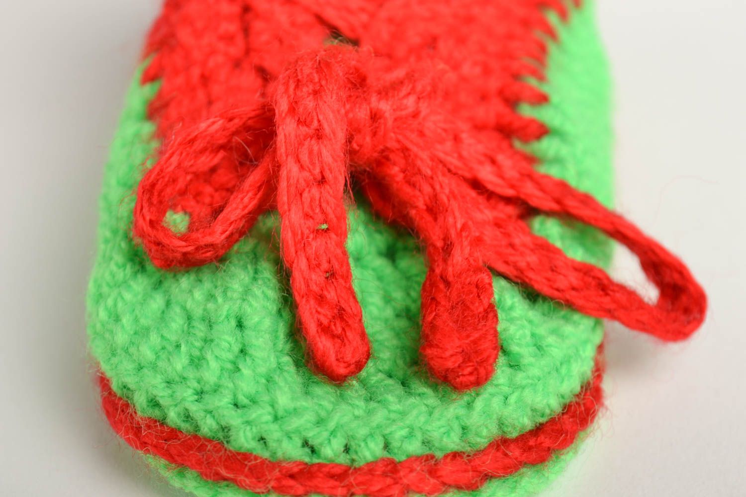 Warme Babyschuhe handgefertigte Schuhe Geschenke für Kleinkinder rot grün foto 4