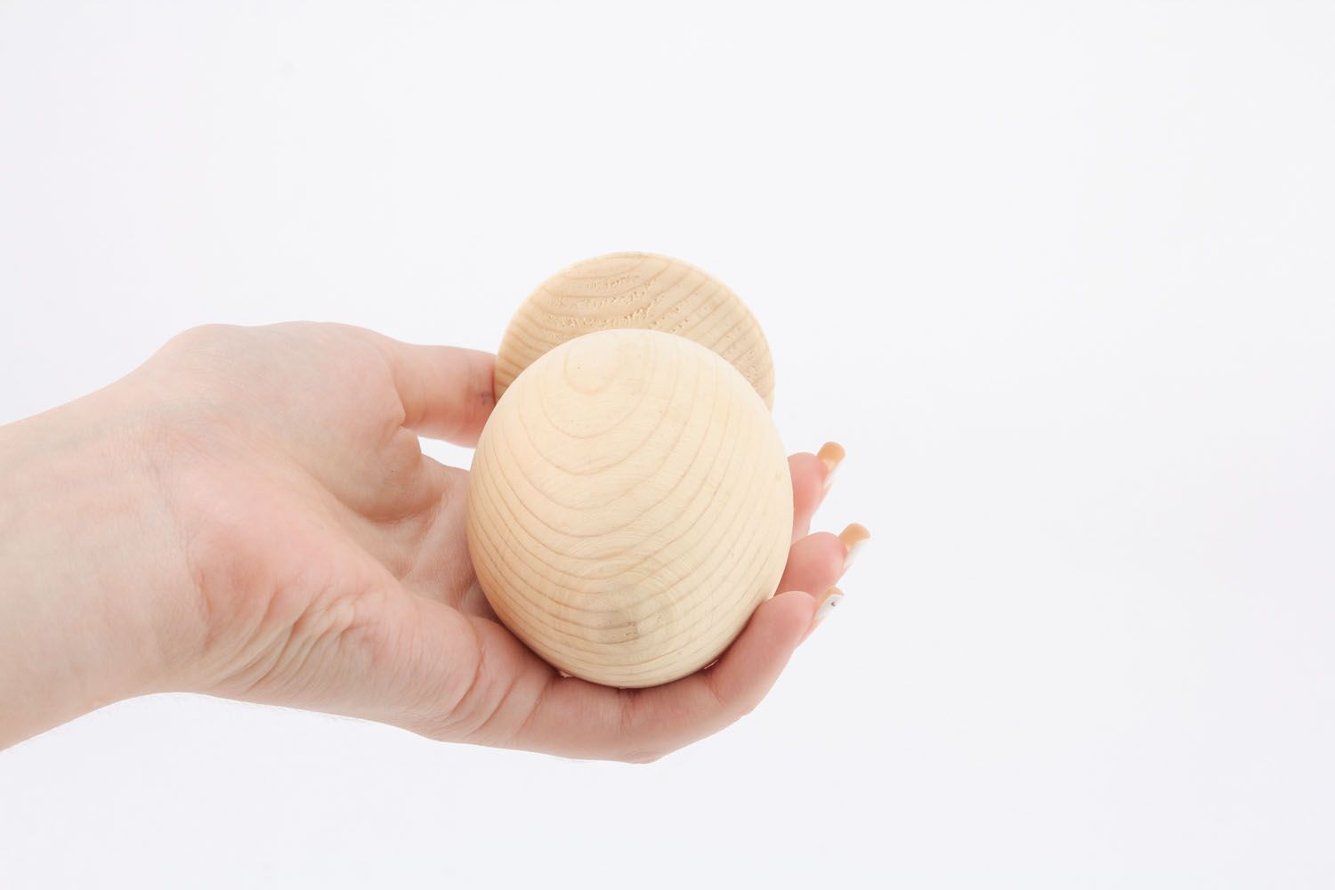Wooden craft blank egg for painting photo 3