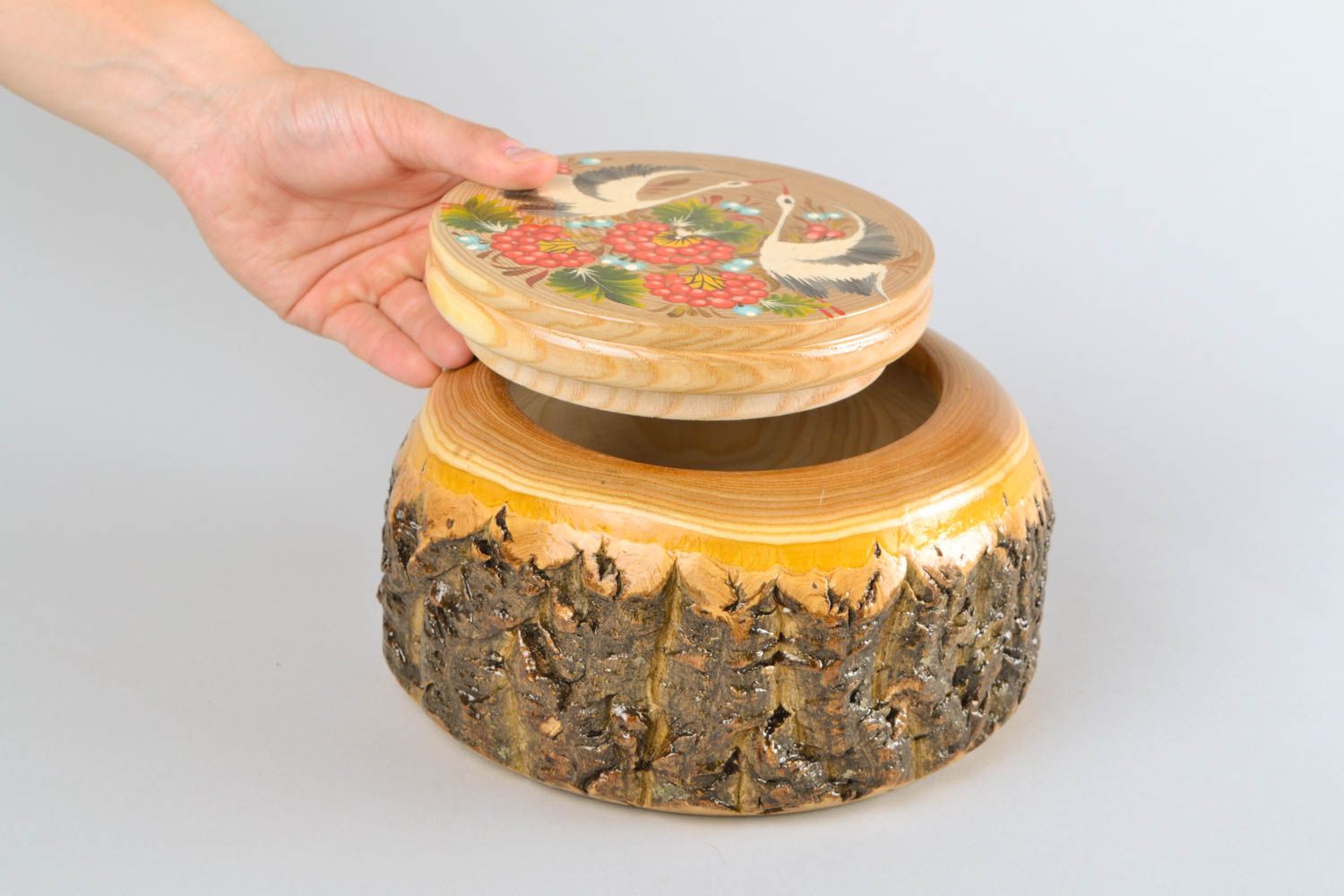 Caja de madera hecha a mano elemento decorativo regalo original para mujer foto 2