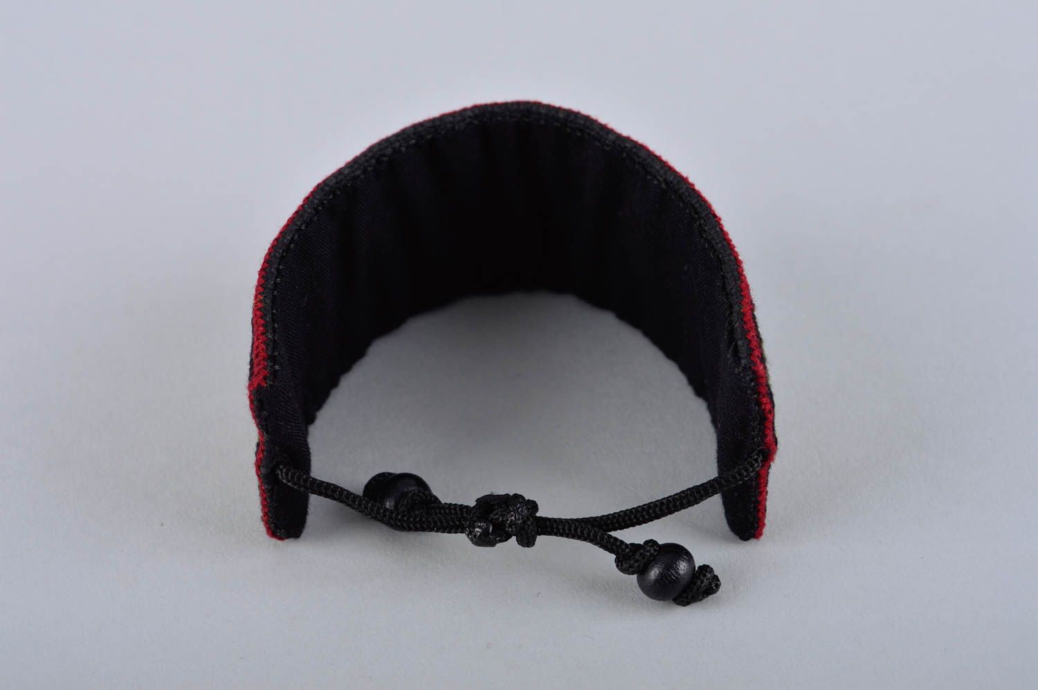 Bracelet textile Bijou fait main large style ethnique Accessoire femme photo 4