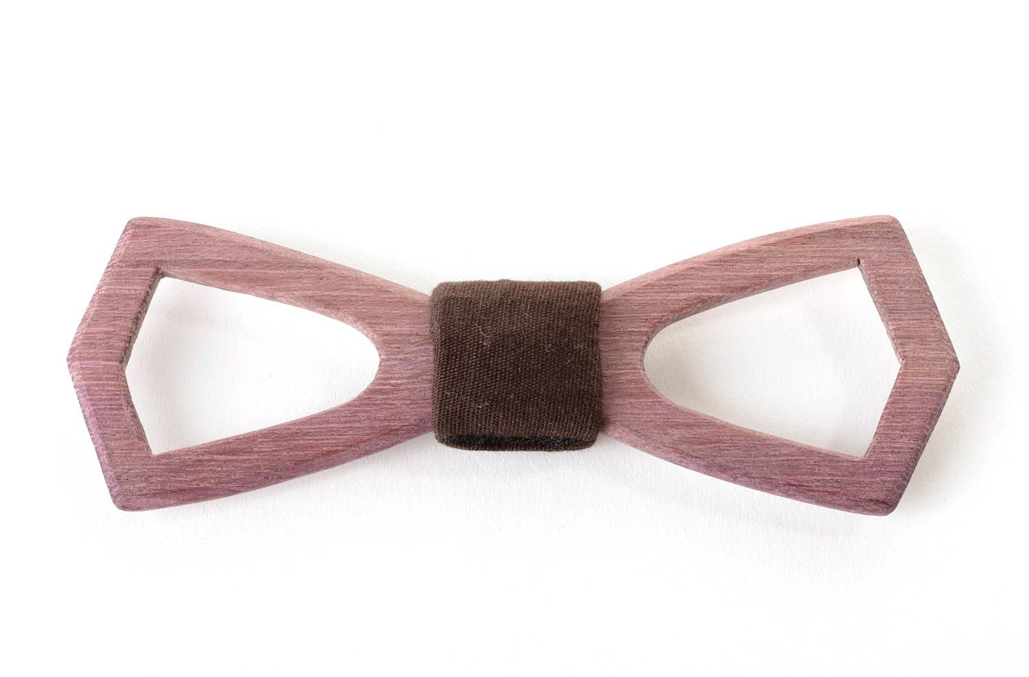 Handmade bow tie for men amaranth wood bow tie wooden bow tie stylish bow tie photo 4