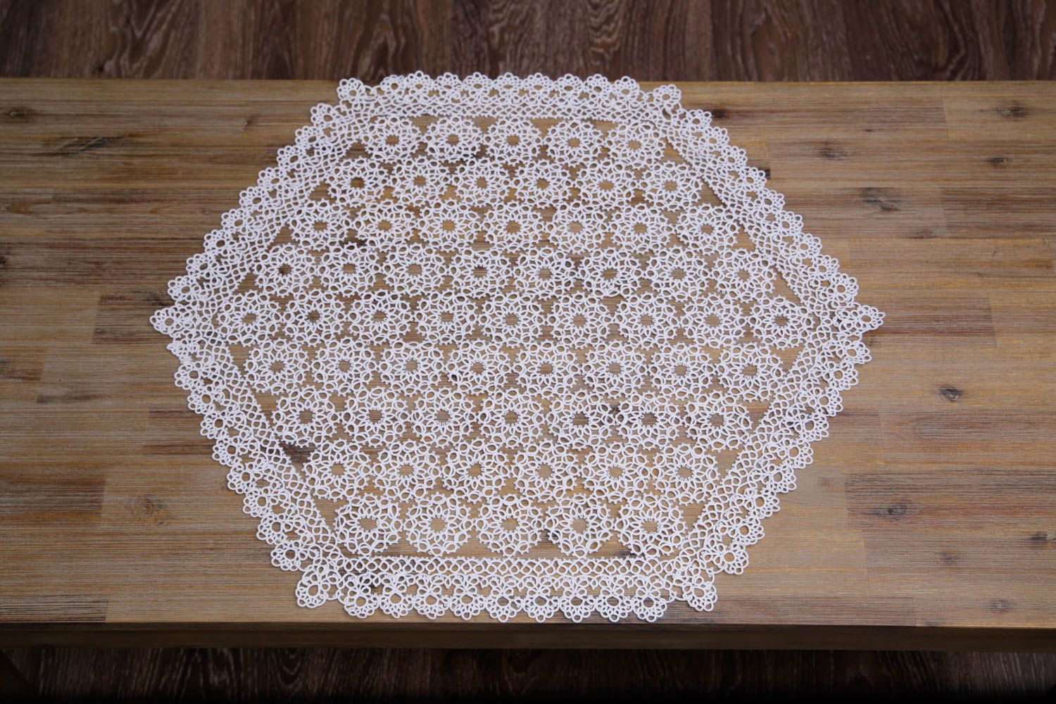 Servilleta tejida hecha a mano de algodón decoración de casa elemento decorativo foto 1