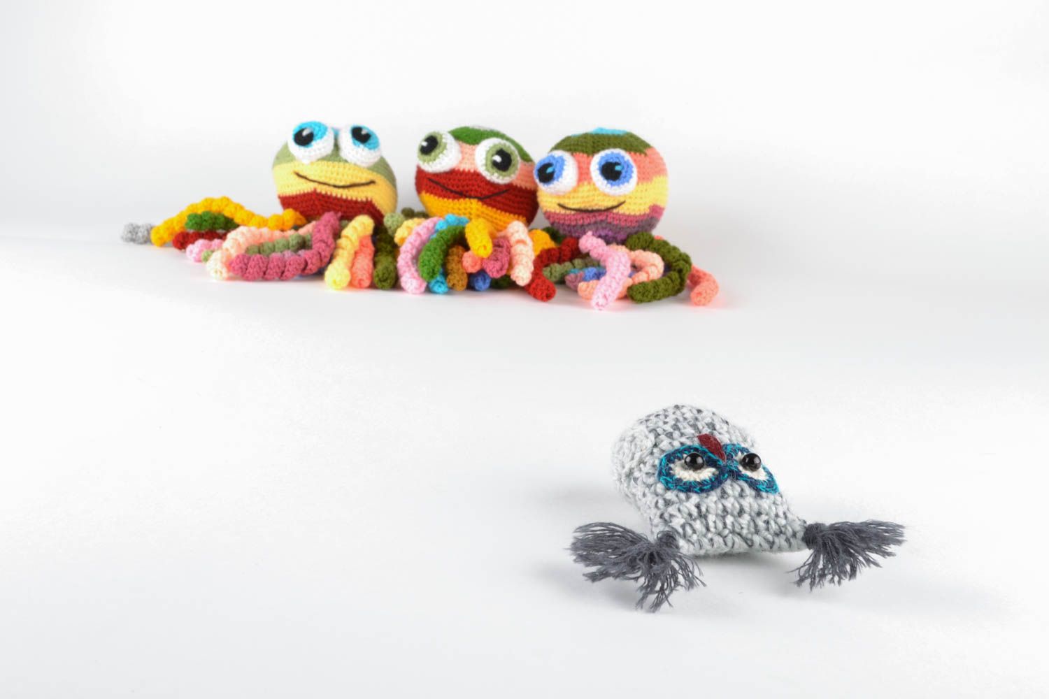 Small crochet soft toy for kids Owl photo 1