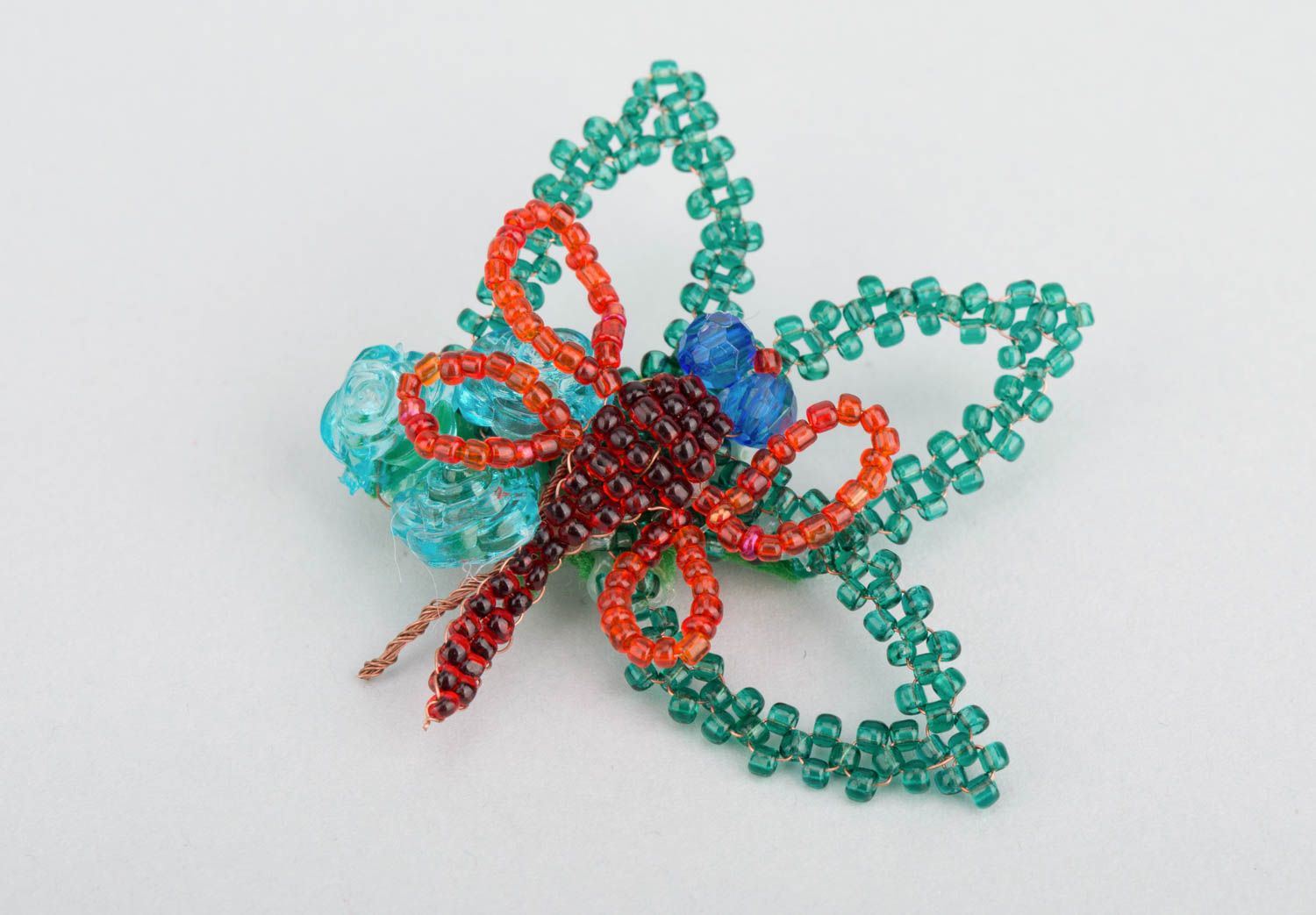 Unusual handmade beaded brooch accessories for girls beadwork ideas gift ideas photo 2