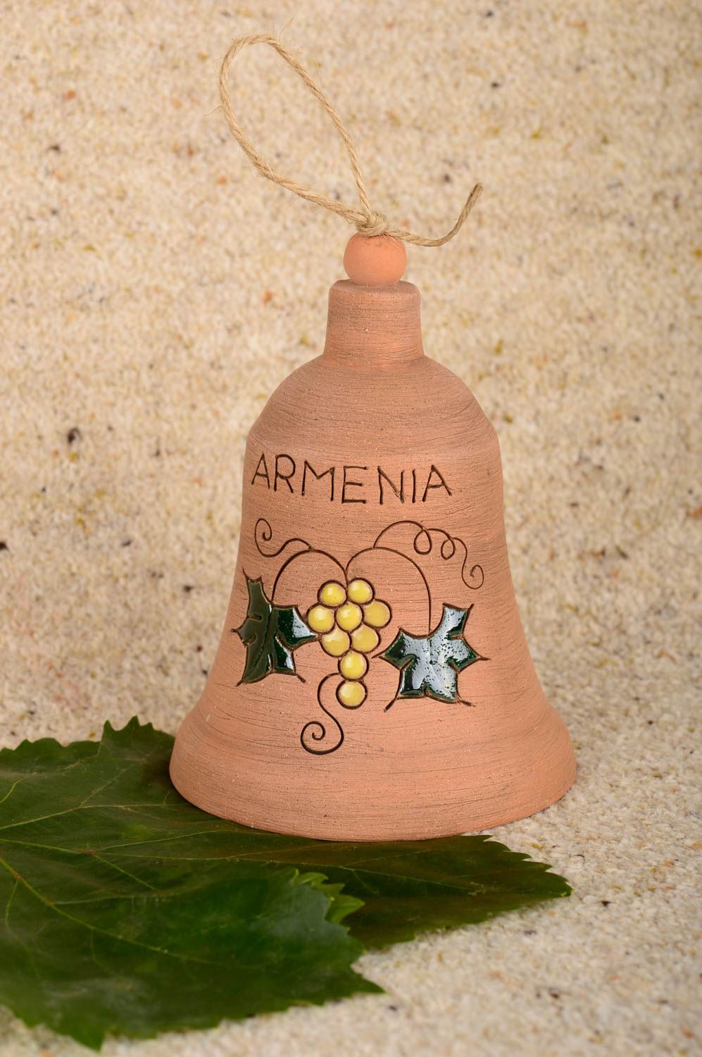 Керамический колокольчик ручной работы колокольчик сувенирный авторская керамика фото 1