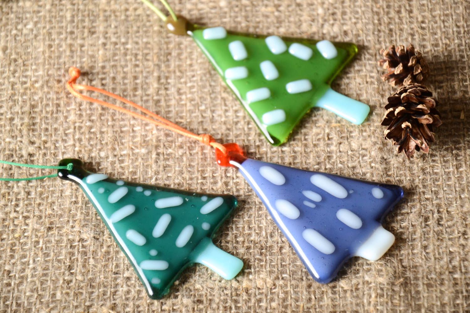 Handmade Christmas toys decorative pendants set of 3 items decorative use only photo 1