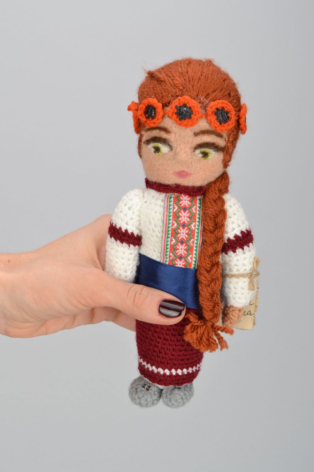 Валяная кукла ручной работы Украиночка фото 2