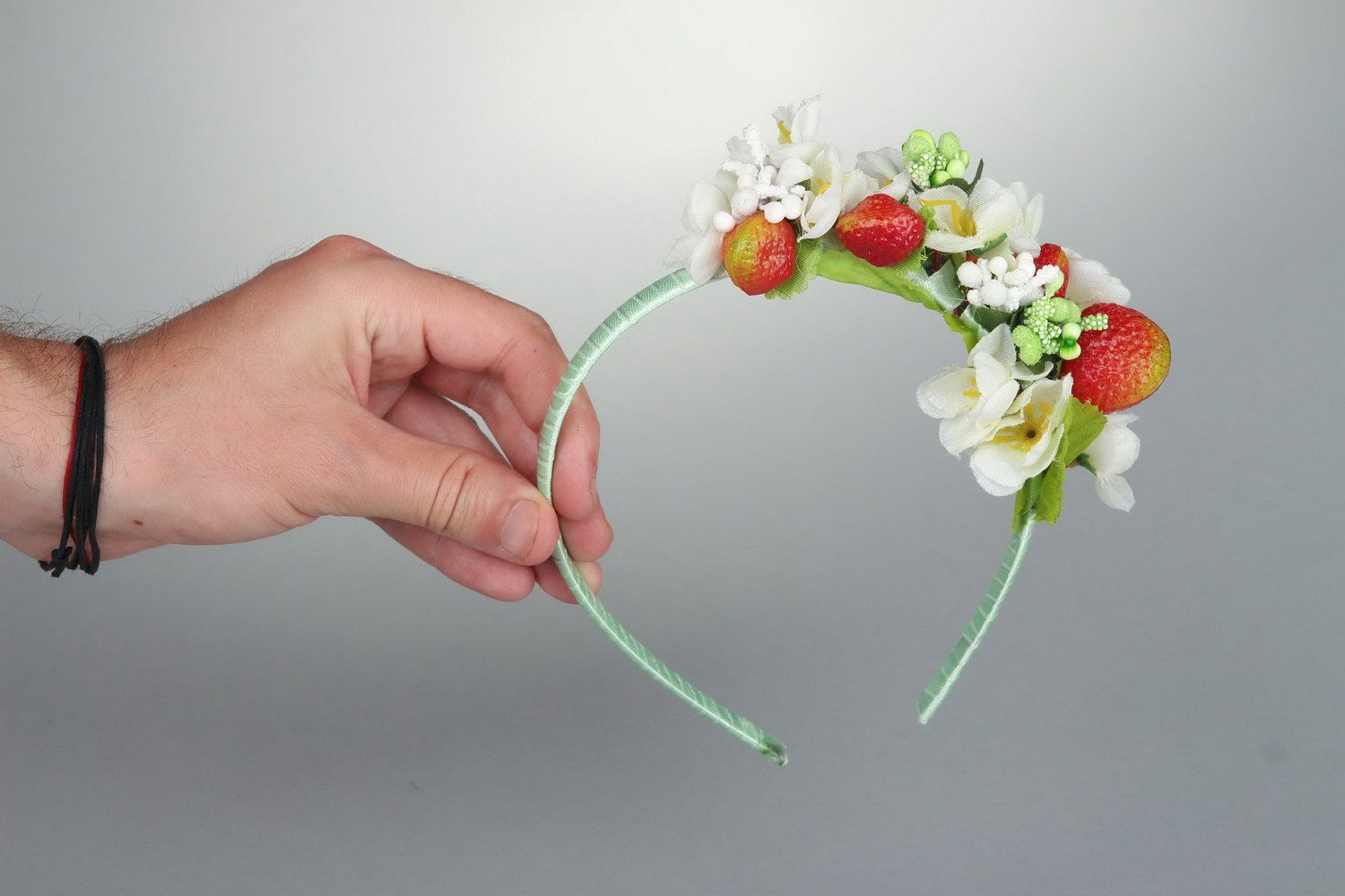 Serre-tête original avec fleurs artificielles Capron photo 3