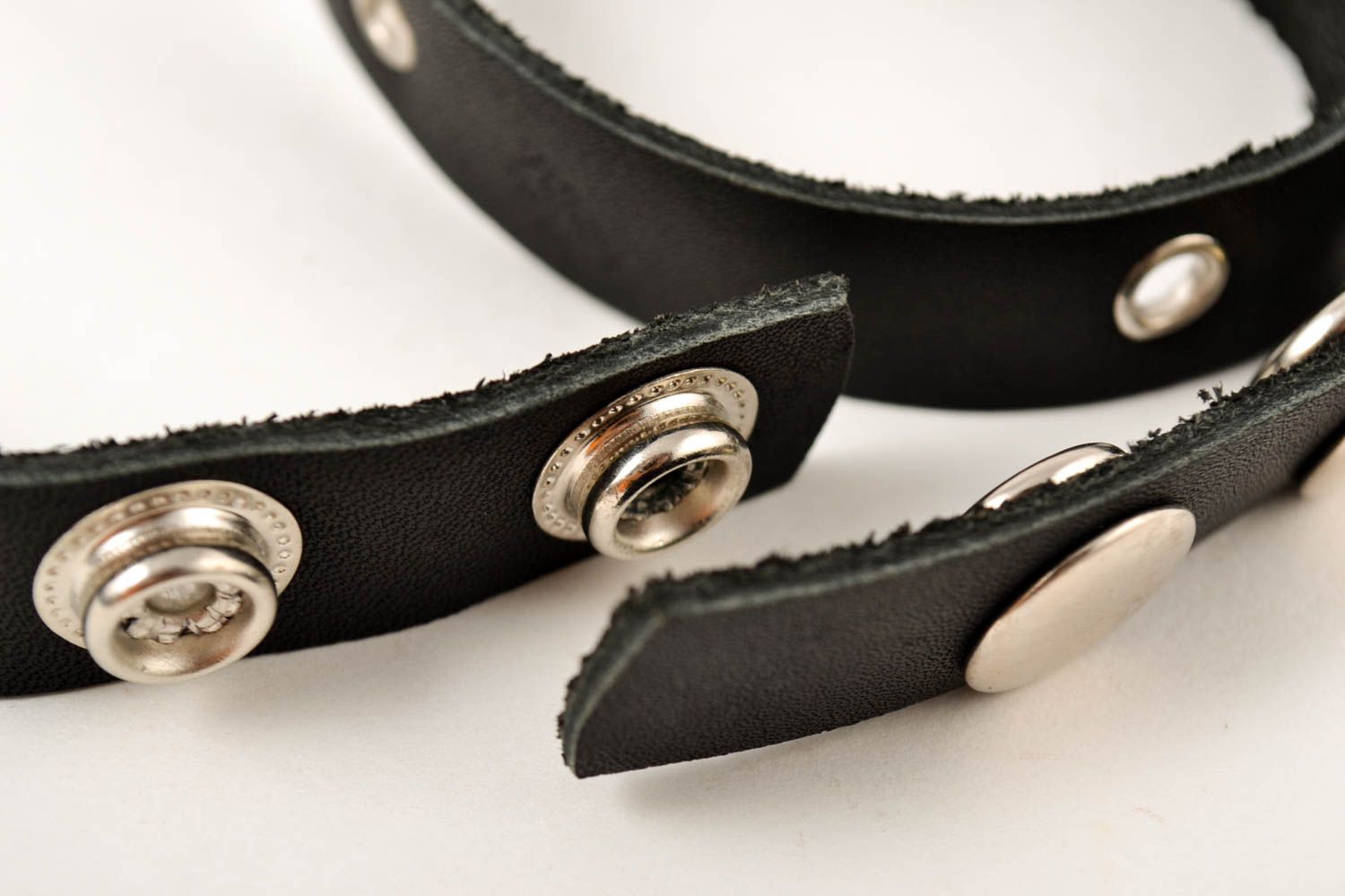Handmade Designer Schmuck breites Leder Armband Schmuck aus Leder mehrreihig foto 4