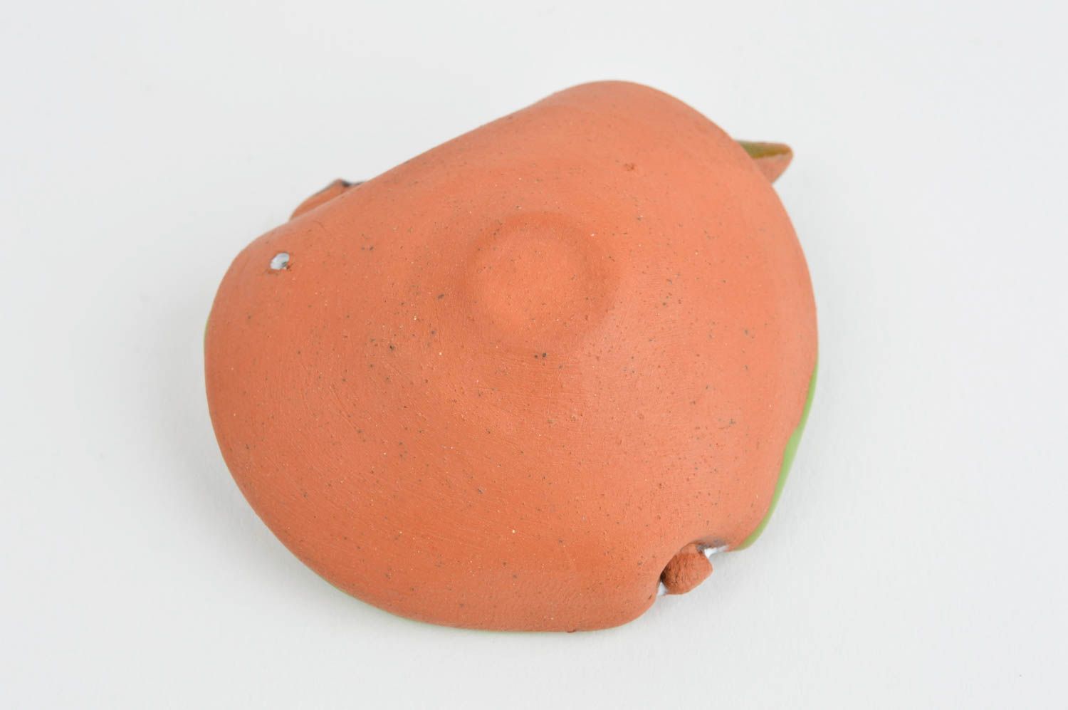 Handmade Keramik Figur Haus Deko Miniatur Figur Apfel aus Ton originell foto 4