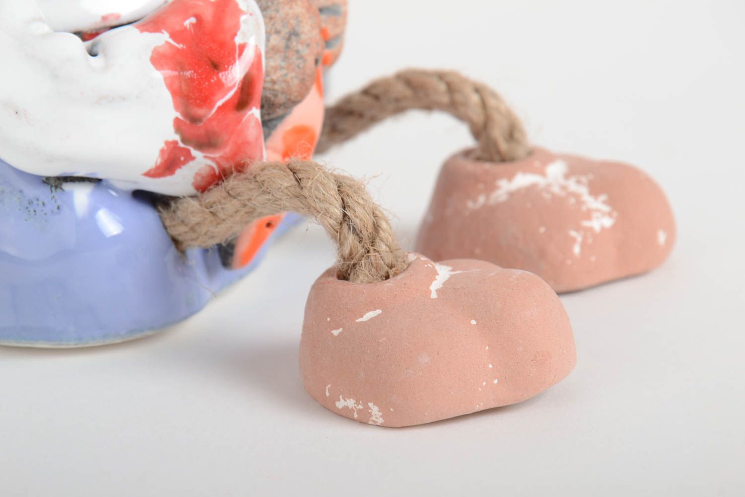 Hucha hecha a mano de arcilla alcancía de cerámica regalo para niño Conejo foto 4