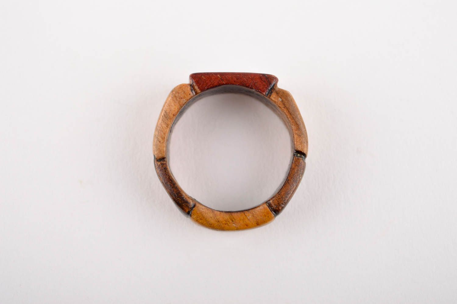 Кольцо из дерева ручной работы модное украшение из дерева стильное кольцо фото 4