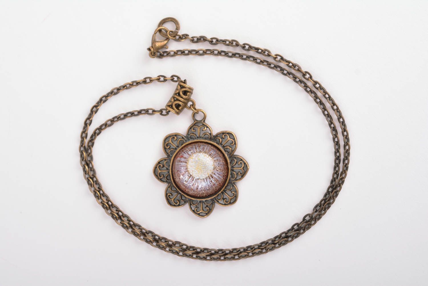 Handmade pendant unusual pendant for girls epoxy resin jewelry gift for her photo 2