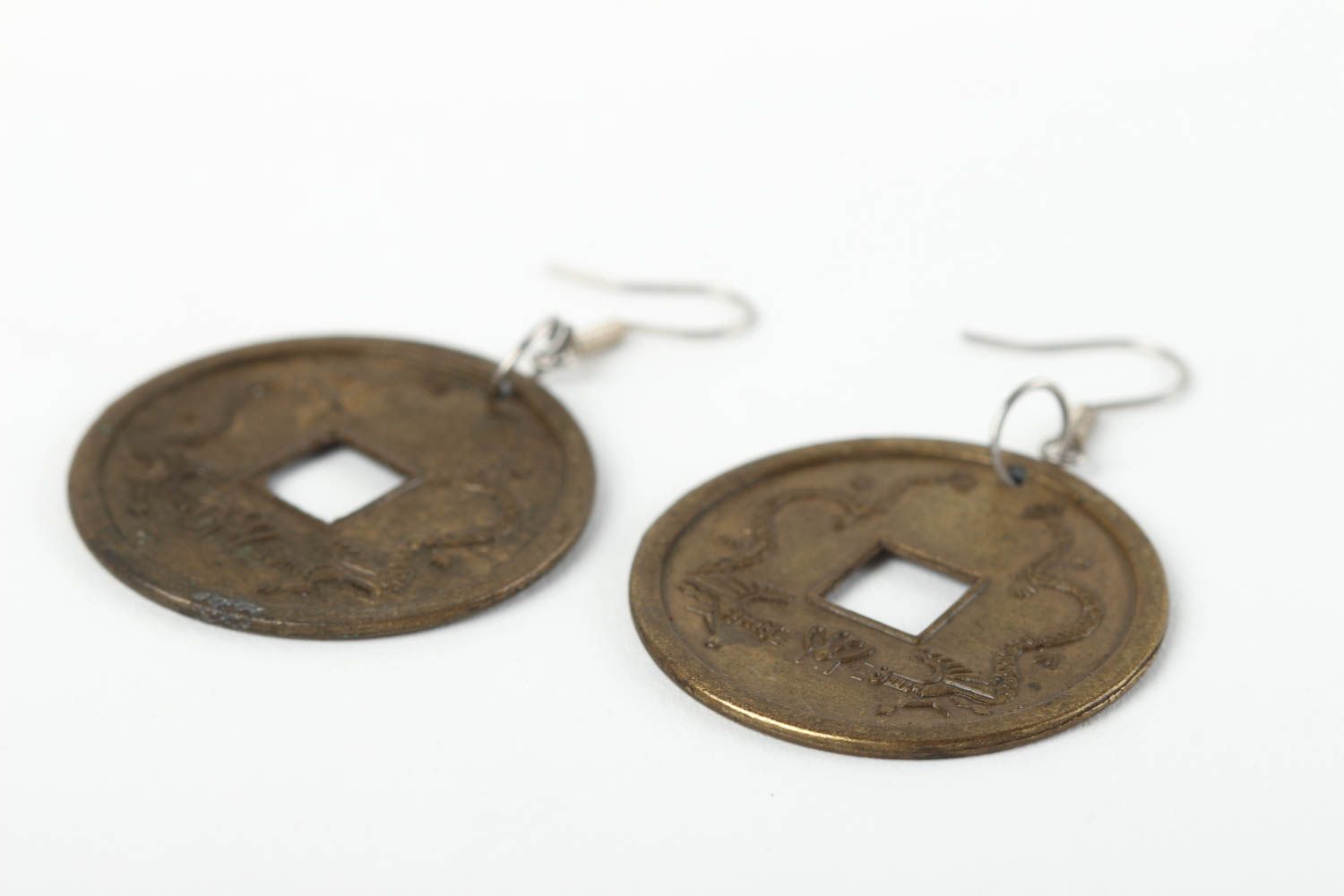 Beautiful handmade metal earrings metal craft accessories for girls gift ideas photo 3