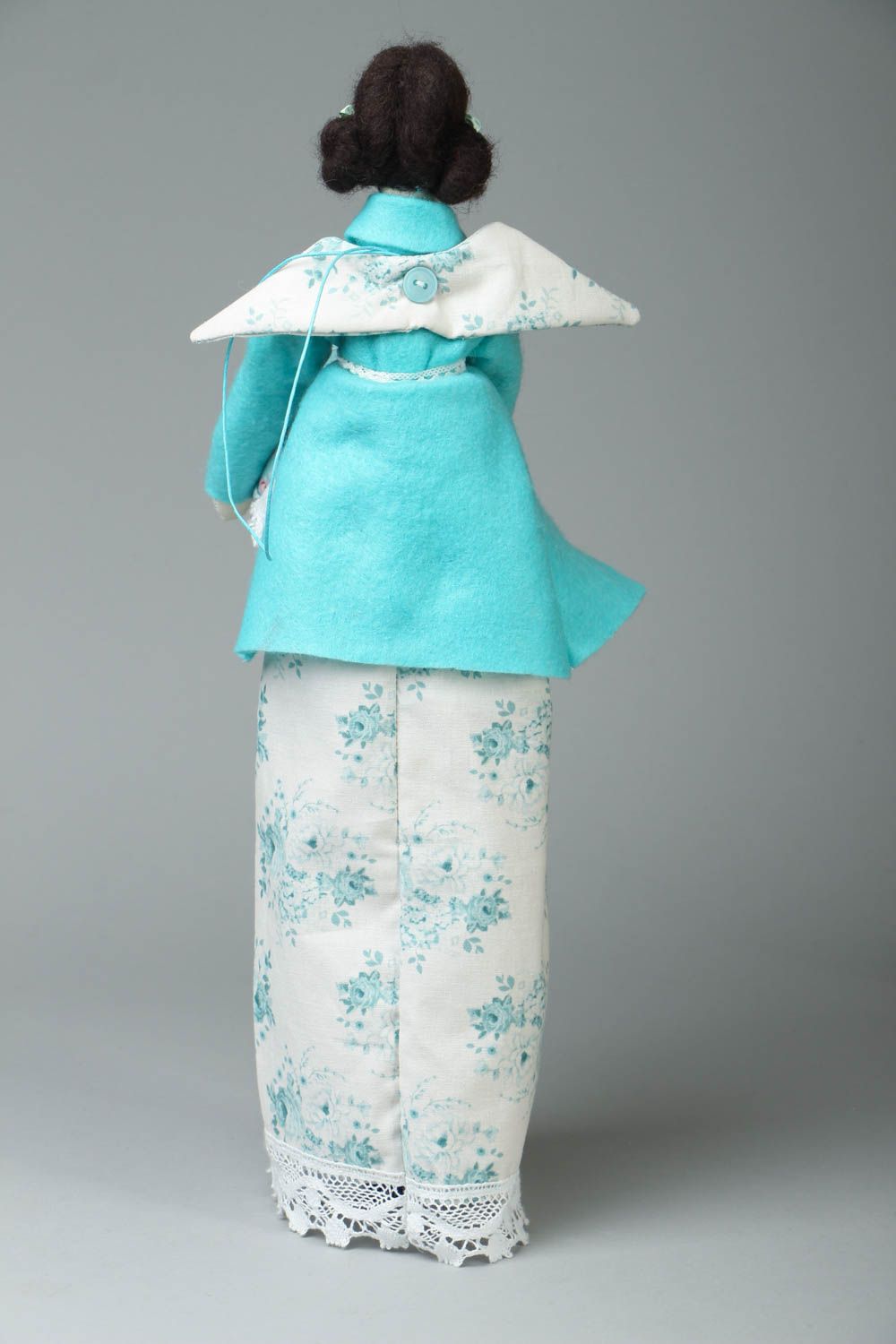 Jouet décoratif en tissu fait main original pratique en forme de poupée ange photo 3