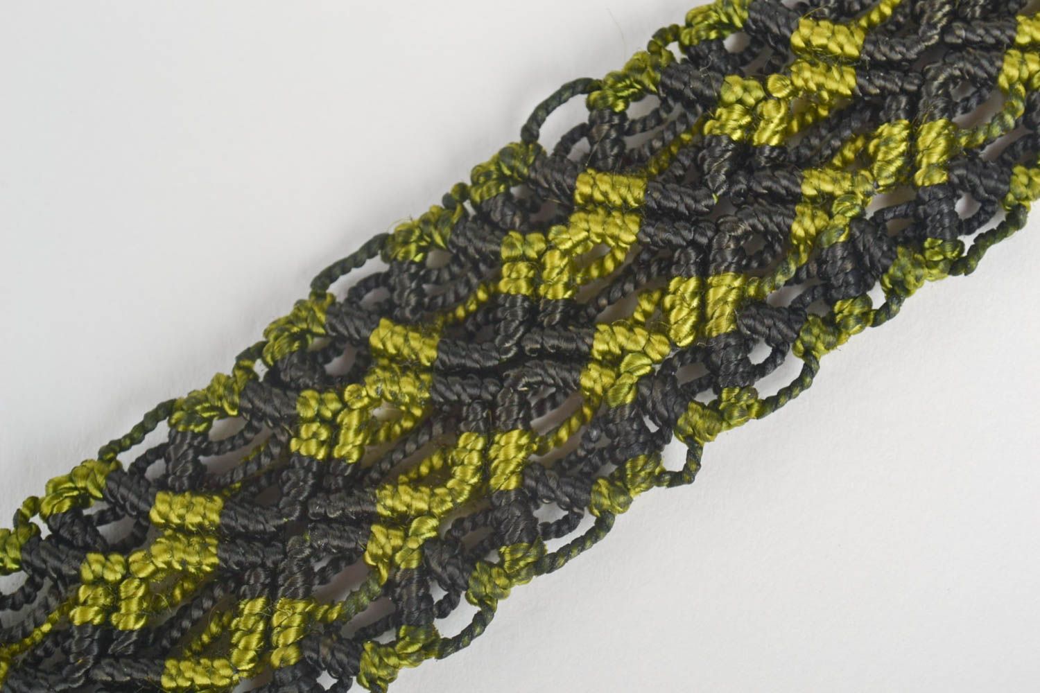 Модный браслет хэнд мэйд браслет из ниток плетеный браслет макраме темный фото 3