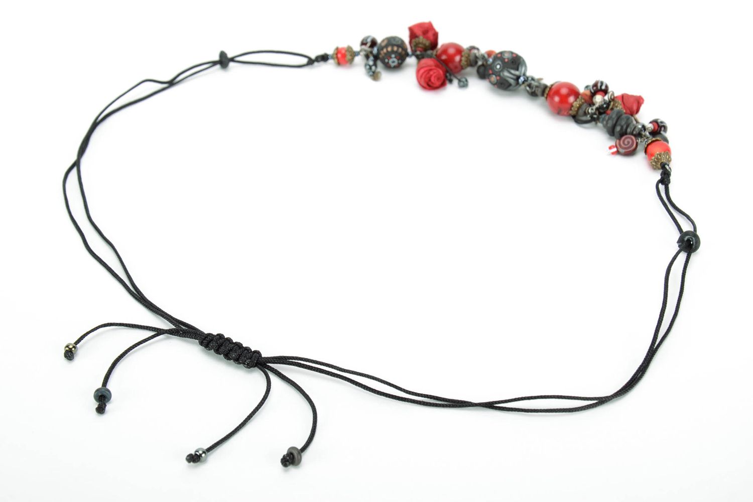 Keramische Halskette mit Korallen foto 3