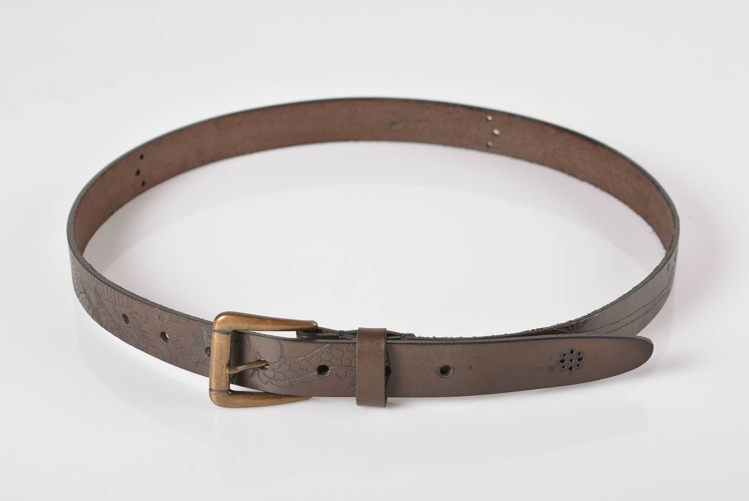 Cinturón de cuero artesanal ropa masculina original accesorio de moda bonito foto 5