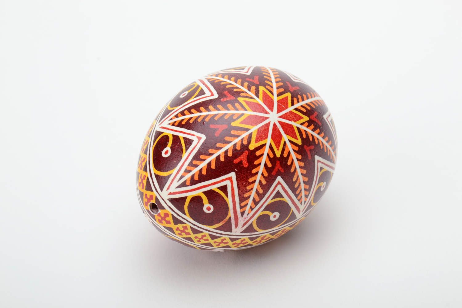 Handmade beautiful ornamented traditional Easter egg pysanka ethnic souvenir photo 2