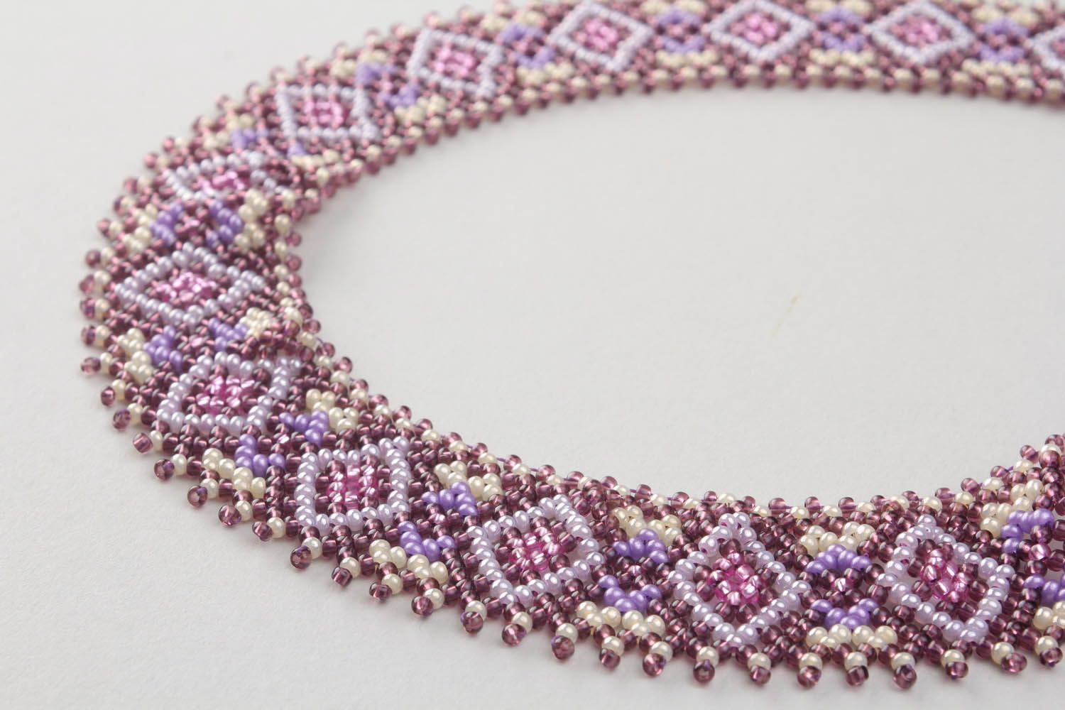 Necklace of Czech beads Lilac Spirit photo 4